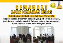 Semangat ujian kenaikan kelas